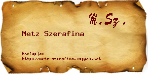 Metz Szerafina névjegykártya